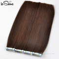 No Shedding No Tangle 100% Human Hair Extension Hand Tied Pu Skin Weft